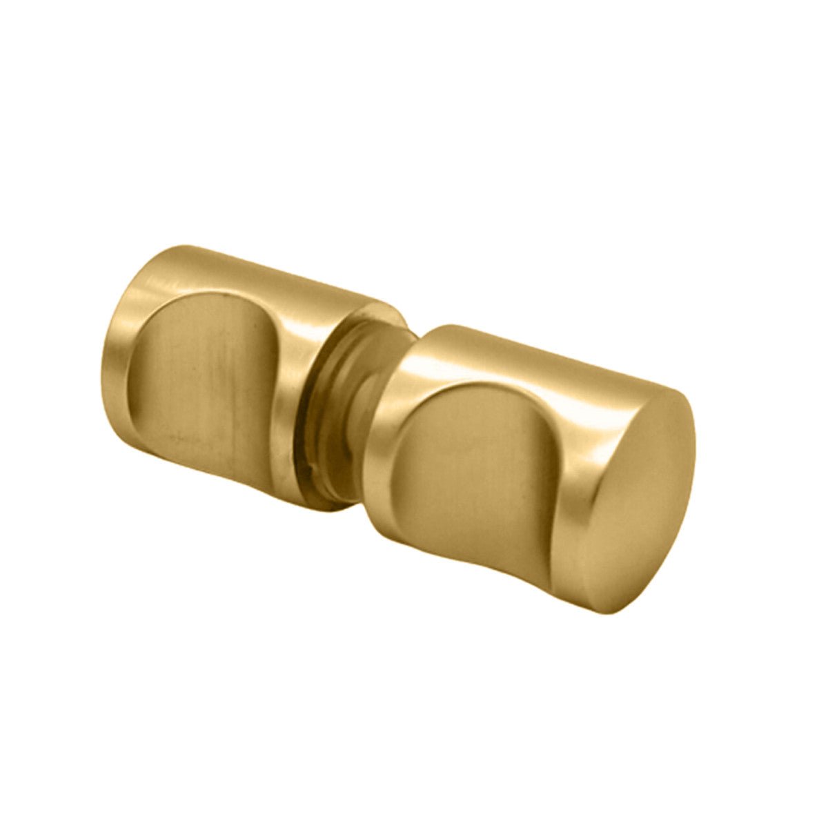 Structure Glass Solutions Crescent Style Grip Back to Back Shower Door Knob GDK - 09 - Brushed Gold