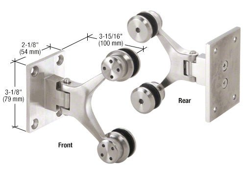 CRL Sydney Series Wall Mount Hinge *Discontinued* SYD044BS