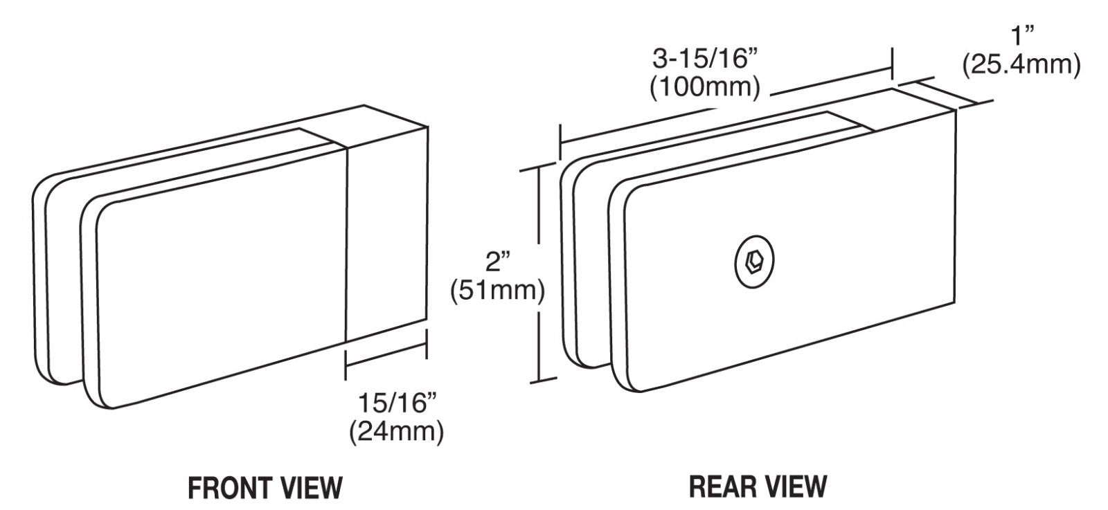 CRL Tall Base Glass Clamp CMC10RB