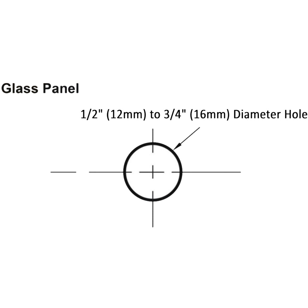 Structure Glass Solutions Thru Glass Robe Hook RHKS - TR - Brushed Nickel