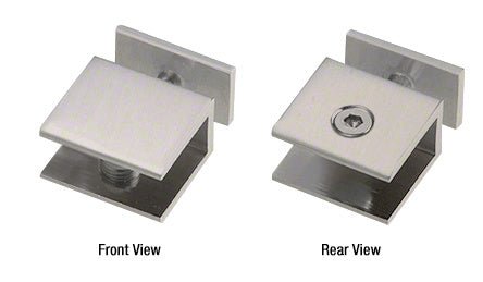 CRL Thru - Glass Square Cornered Shelf Clamp FA80BN