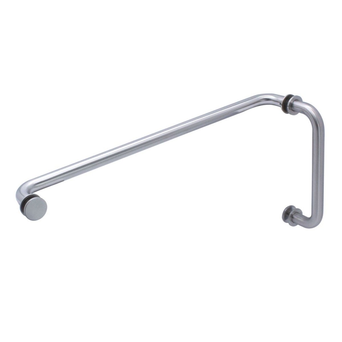 Structure Glass Solutions Traditional Pull Handle Towel Bar Combo SDH - 618 - Brushed Nickel