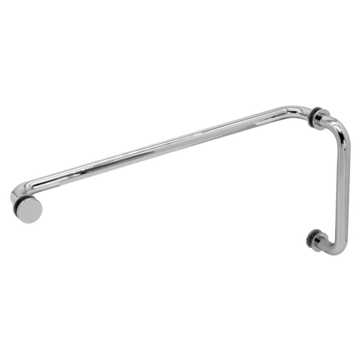 Structure Glass Solutions Traditional Pull Handle Towel Bar Combo SDH - 618 - Chrome