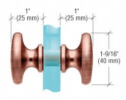 CRL Traditional Style Back - to - Back Shower Door Knobs SDK100ABC0