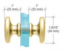 CRL Traditional Style Back - to - Back Shower Door Knobs SDK100BR