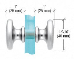 CRL Traditional Style Back - to - Back Shower Door Knobs SDK100CH