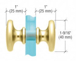 CRL Traditional Style Back - to - Back Shower Door Knobs SDK100SB