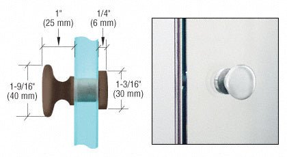 CRL Traditional Style Single - Sided Door Knob SDK2000RB