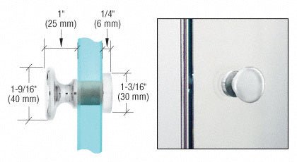 CRL Traditional Style Single - Sided Door Knob SDK200CH