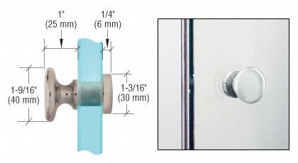 CRL Traditional Style Single - Sided Door Knob SDK200PN