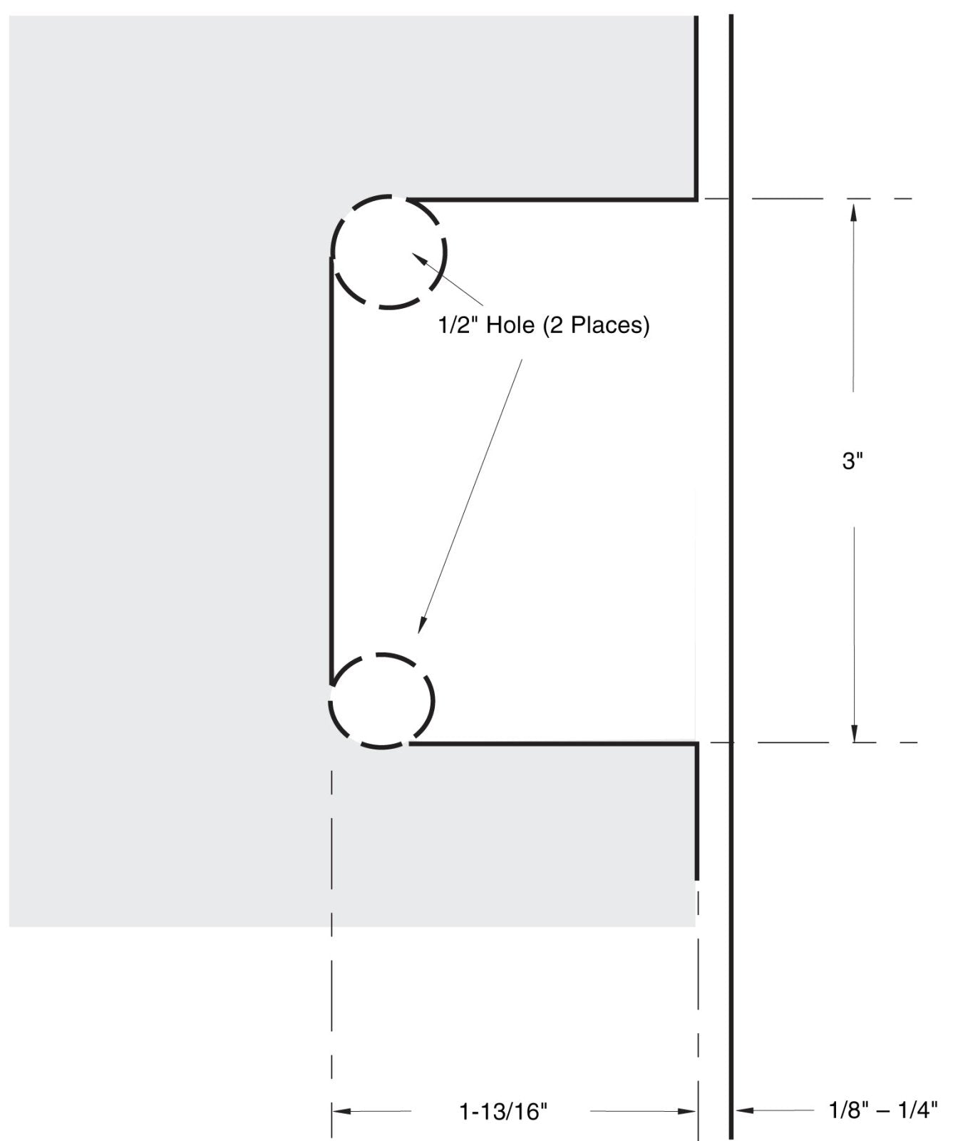 U.S. Horizon Mfg. 180° Glass - to - Glass Adjustable Majestic Series Hinge HMB180GTGAAB