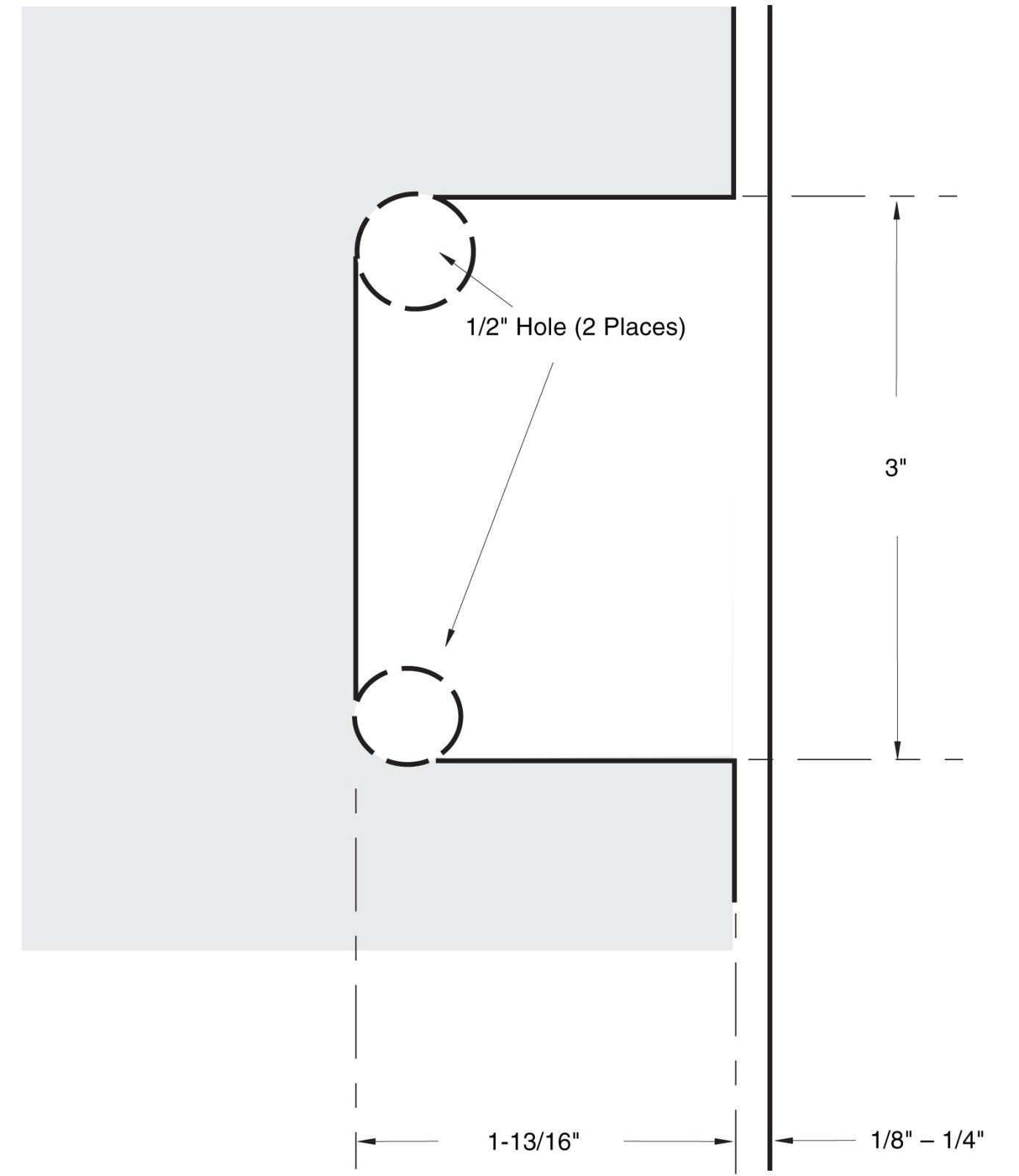 U.S. Horizon Mfg. 180° Glass to Glass Majestic Series Hinge HMB180GTGW