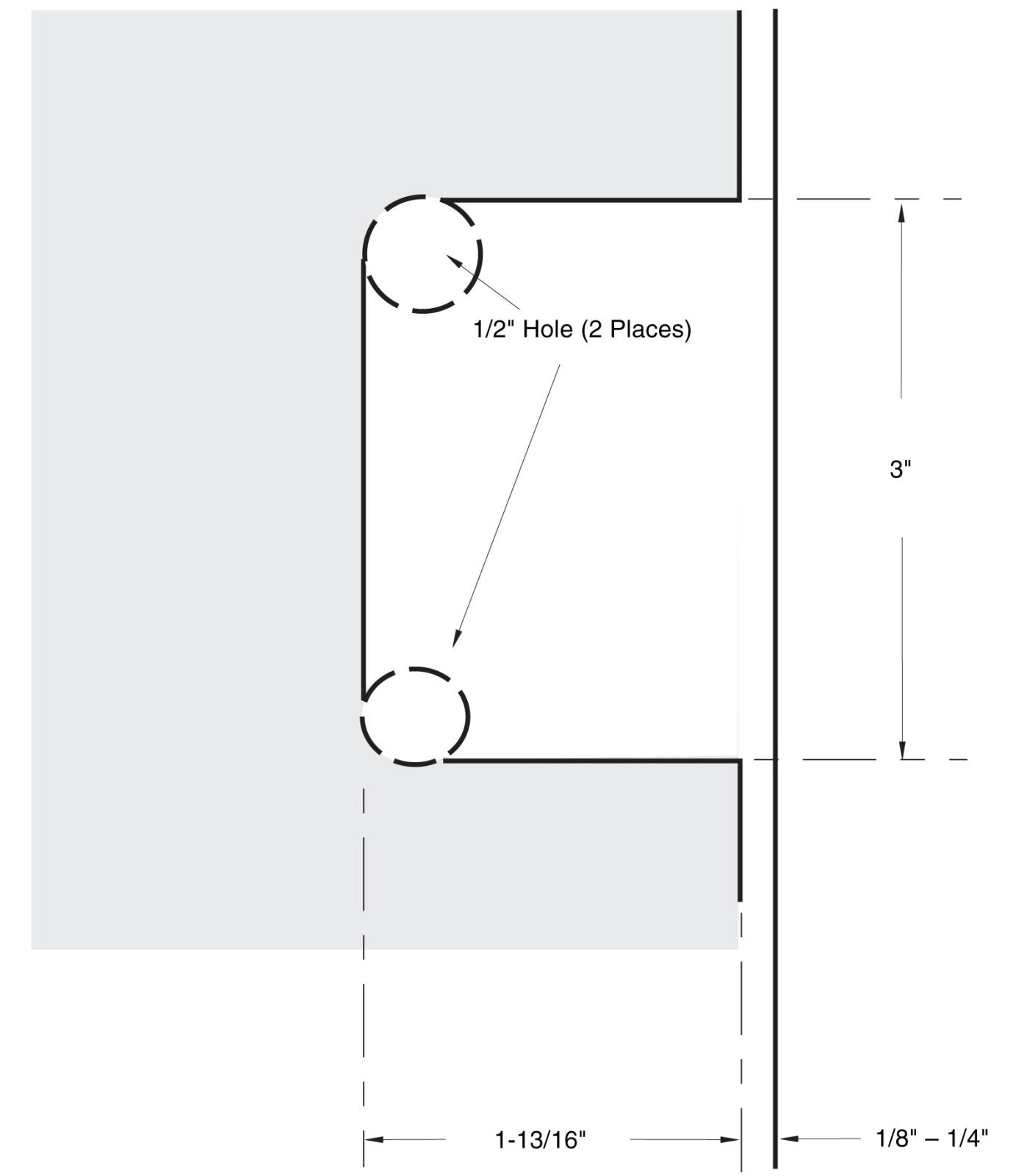 U.S. Horizon Mfg. 180° Glass to Glass Maxum Series Hinge HM180GTGACP