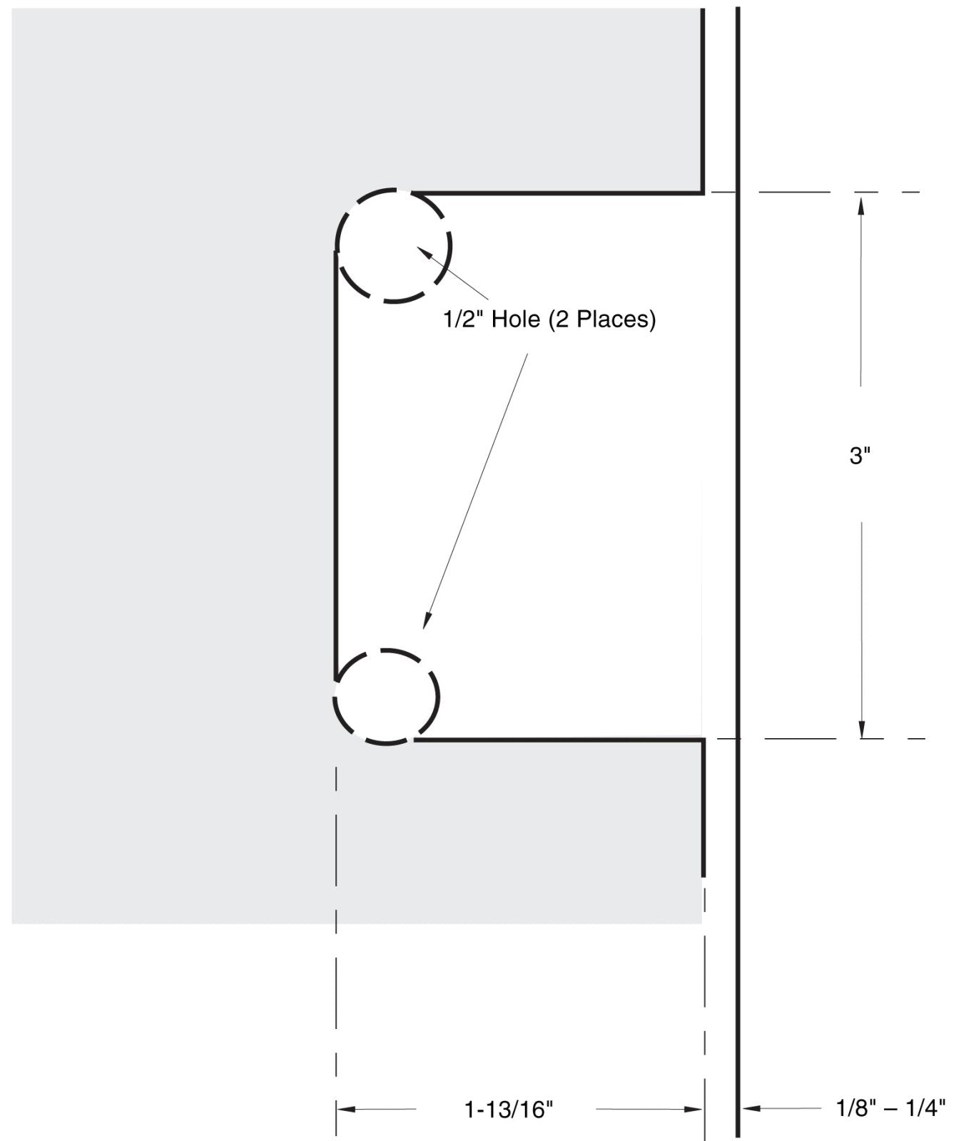 U.S. Horizon Mfg. 180° Glass to Glass Maxum Series Hinge w/5° Pin HM180GTG5BN