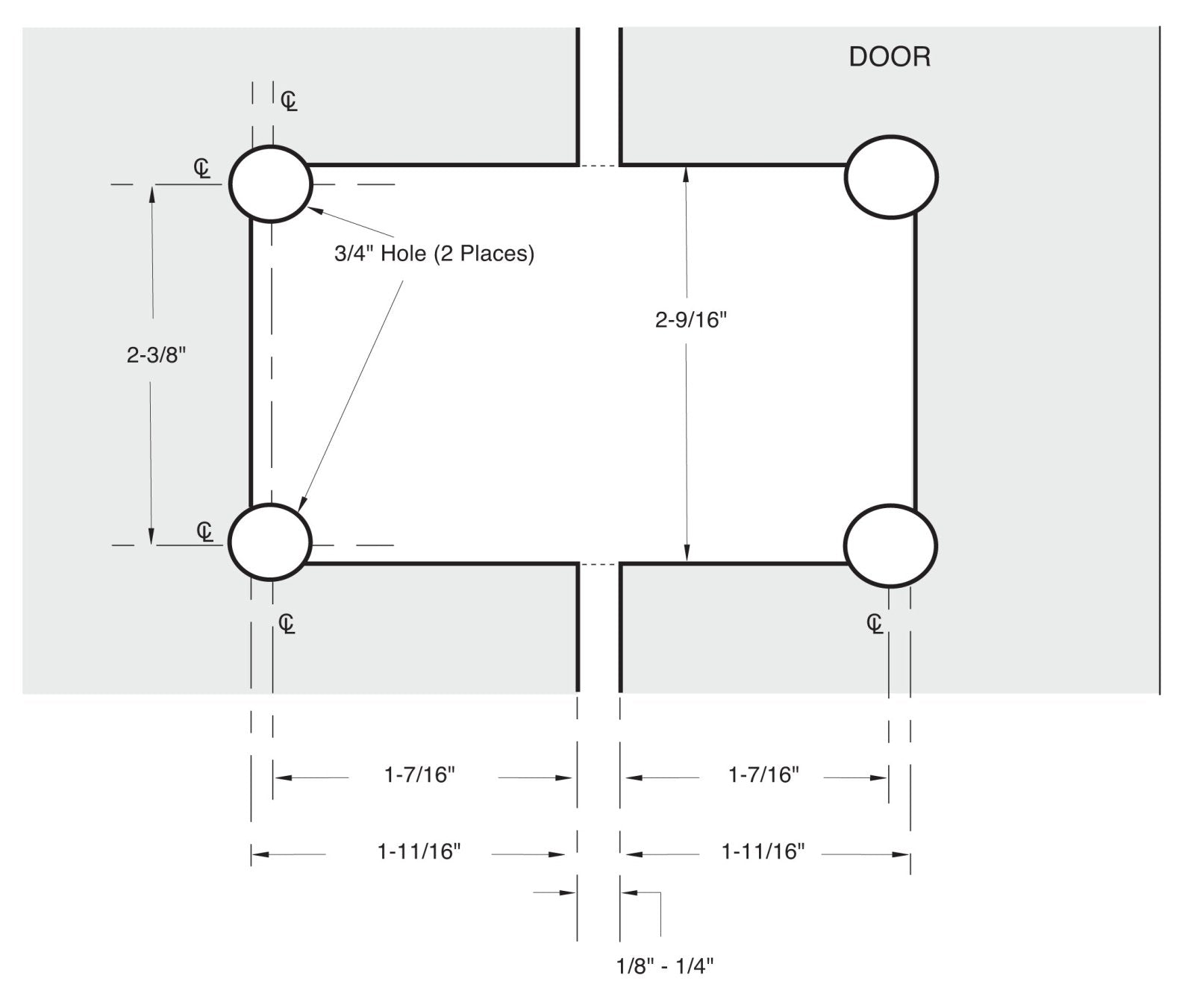 U.S. Horizon Mfg. 180º Glass to Glass Designer Hinge H180GTGACP