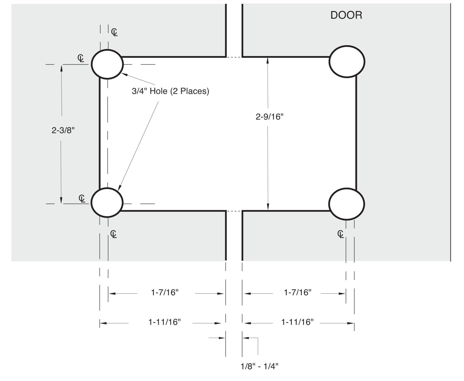 U.S. Horizon Mfg. 180º Glass to Glass Premier Series Hinge w/ 5° Pin HP180GTG5C