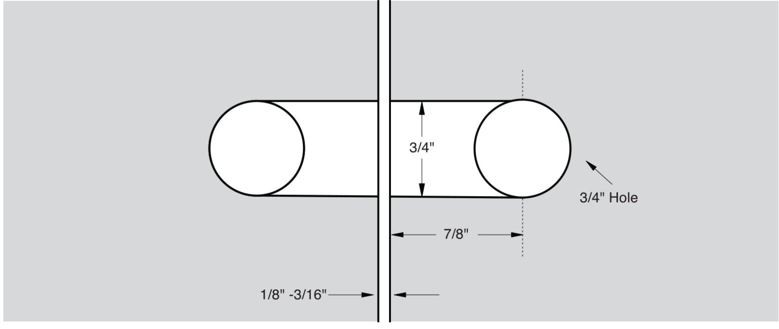 U.S. Horizon Mfg. 2" x 4" (51 x 102 mm) Glass - to - Glass Clip CP180YOB