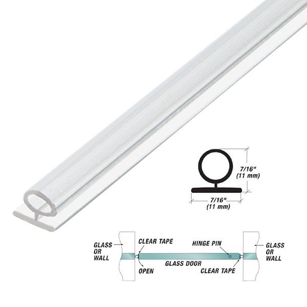 U.S. Horizon Mfg. 7/16" High Bulb Seal (Dual Durometer) - Length 95" VBS3