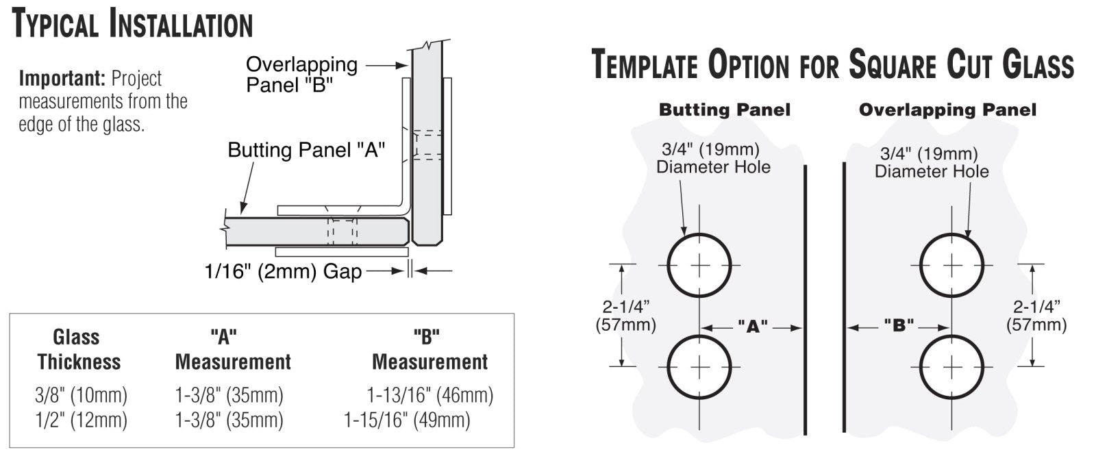 U.S. Horizon Mfg. 90 Degree Glass - to - Glass Clamp C90GTGAB