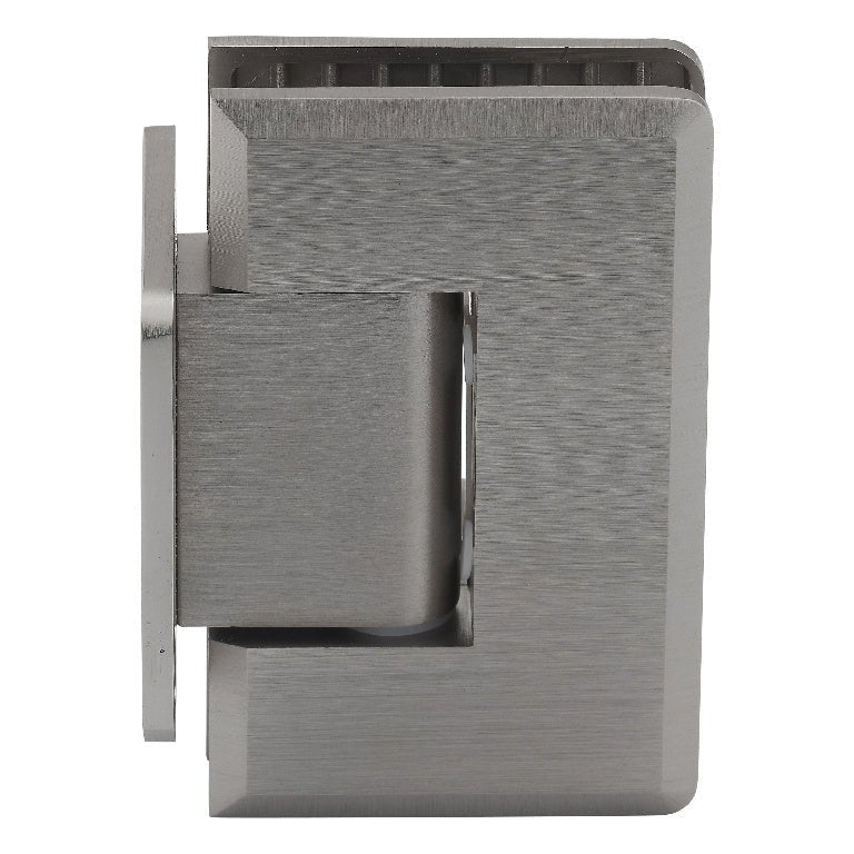 U.S. Horizon Mfg. Adjustable Coronado Glass to Wall Hinge with Short Back Plate HEBGTWABN