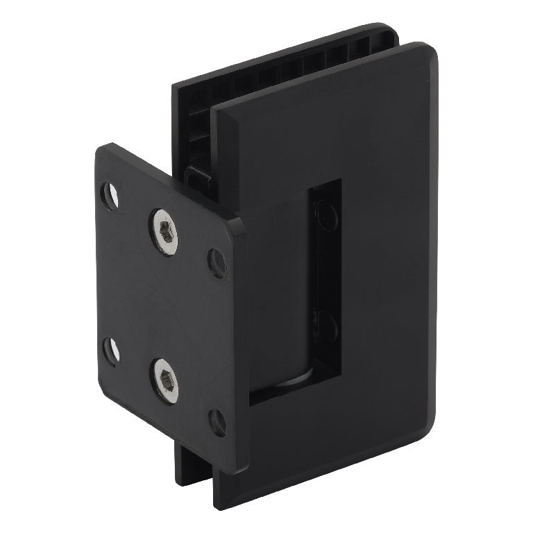 U.S. Horizon Mfg. Adjustable Coronado Glass to Wall Hinge with Short Back Plate HEBGTWAOB