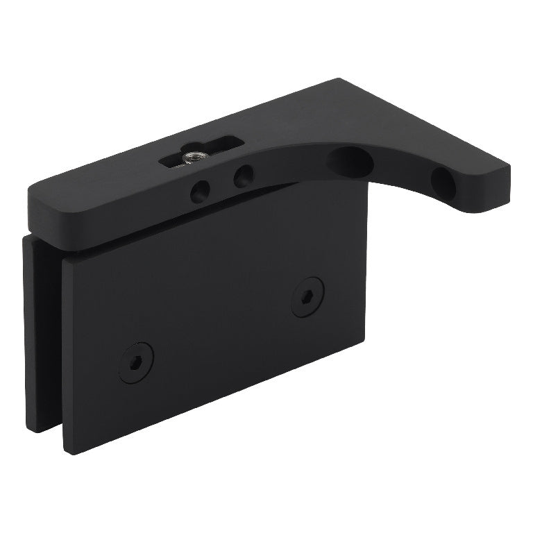 U.S. Horizon Mfg. Adjustable Glass to Wall Pivot Hinge w/ Reversible L Bracket HP1VGTWABN