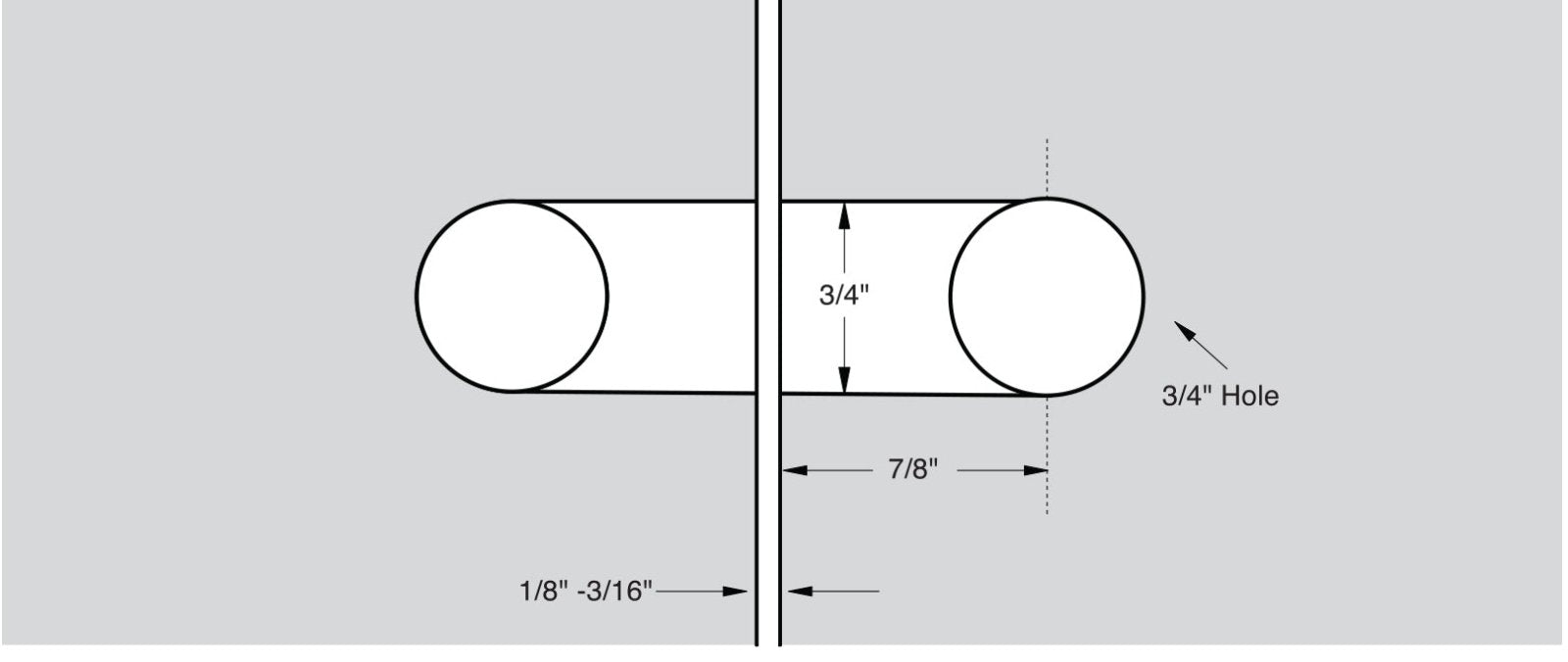 U.S. Horizon Mfg. Cambered Face 180° Glass To Glass Y Clip CR180YBN