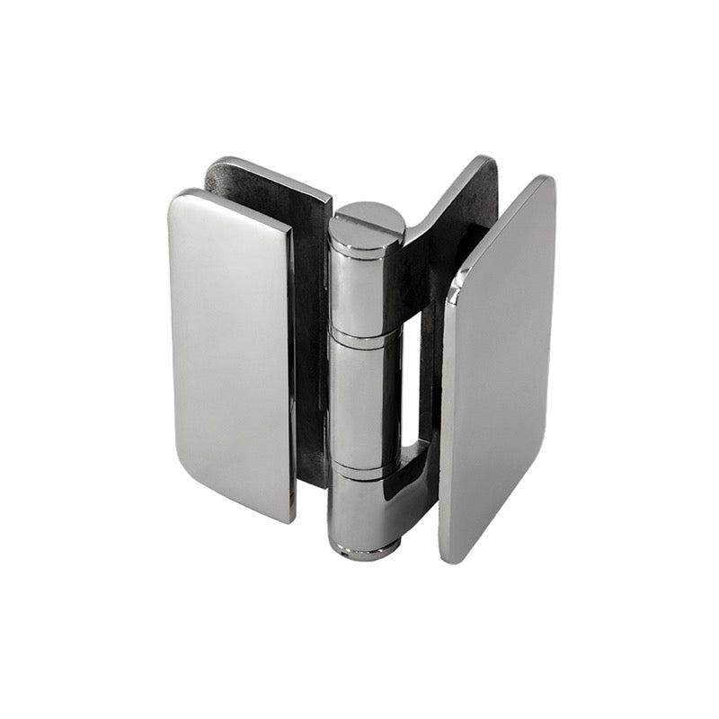 FHC Zephyr 180 Degree Glass-To-Glass Inswing Or Bifold Outswing Hinge For 3/8" Glass