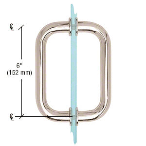 BM Series Tubular Back-to-Back Pull Handle with Metal Washer - ShowerDoorHardware.com