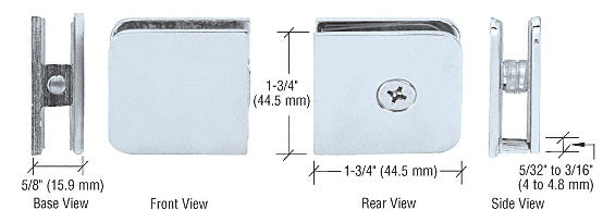 Traditional Style Fixed Panel U-Clamp - ShowerDoorHardware.com