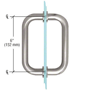 BM Series Tubular Back-to-Back Pull Handle with Metal Washer - ShowerDoorHardware.com