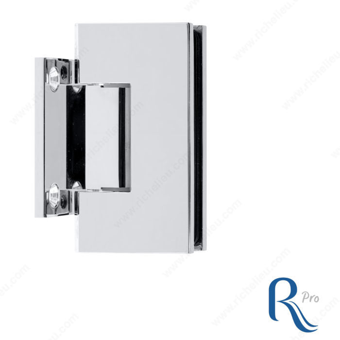 Riveo Pro Glass-to-Wall Hinge with Short Back Plate