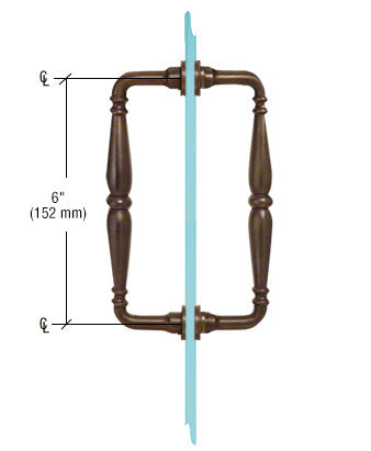 Victorian Style Back-to-Back Pull Handle - ShowerDoorHardware.com