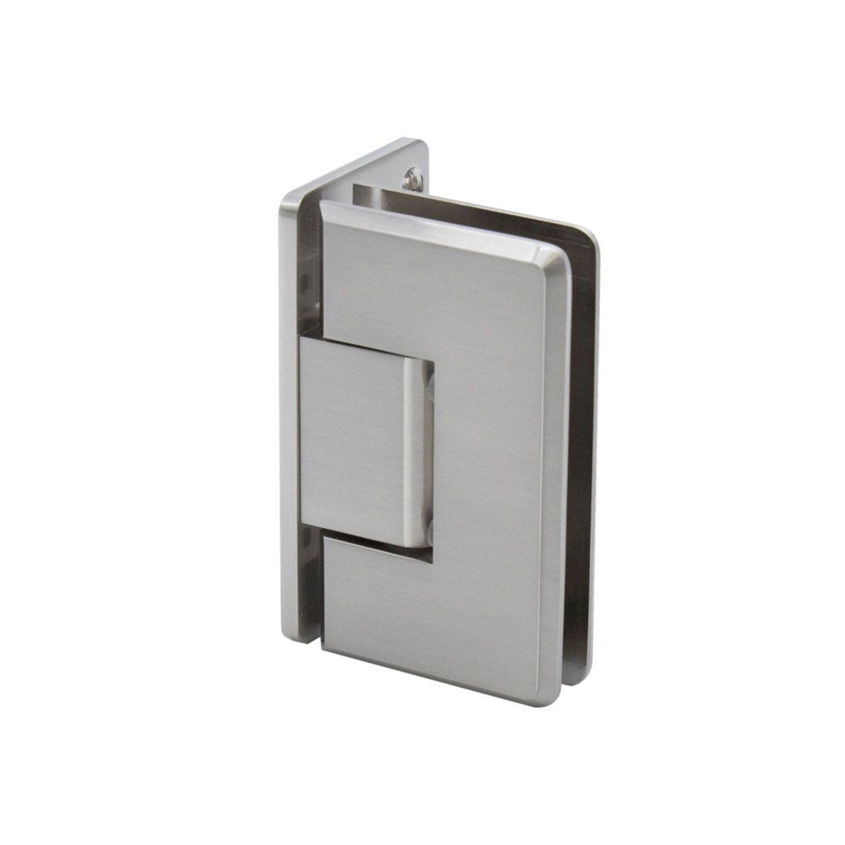 Wall to Glass Offset Back Plate Hinge- Beveled ROY-110-OS-Brushed ...