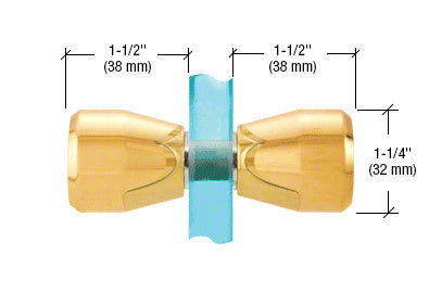 Back-to-Back Bow-Tie Style Knobs - ShowerDoorHardware.com