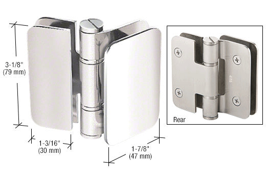 Zurich 02 Series 180 Degree Glass-to-Glass Inswing or Outswing Bi-Fold Hinge