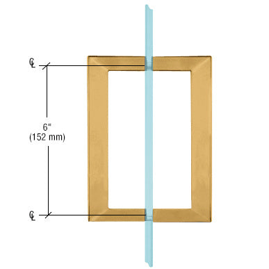 SQ Series Square Tubing Back-to-Back Pull Handle - ShowerDoorHardware.com