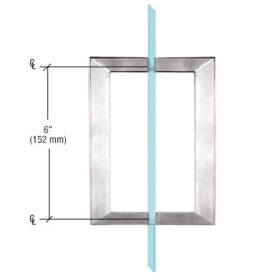 SQ Series Square Tubing Back-to-Back Pull Handle - ShowerDoorHardware.com