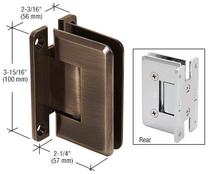 Cologne 037 Series Wall Mount 'H' Back Plate Hinge