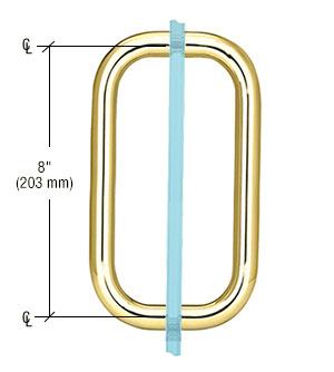 Back-to-Back Solid Brass 3/4" Diameter Pull Handles without Metal Washers - ShowerDoorHardware.com