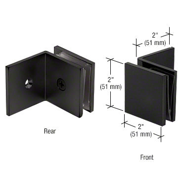 Fixed Panel Square Clamp With Large Leg - ShowerDoorHardware.com