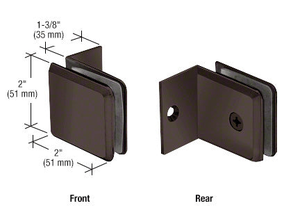 Fixed Panel Beveled Clamp With Small Leg - ShowerDoorHardware.com
