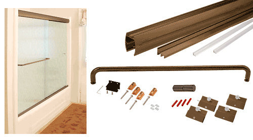 CRL 60" x 60" Cottage CK Series Sliding Shower Door Kit with Clear Jambs for 1/4" Glass