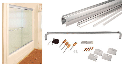 CRL 60" x 72" Cottage CK Series Sliding Shower Door Kit With Clear Jambs for 1/4" Glass