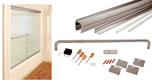 CRL 60" x 60" Cottage CK Series Sliding Shower Door Kit with Clear Jambs for 1/4" Glass