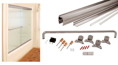 CRL 72" x 60" Cottage CK Series Sliding Shower Door Kit with Clear Jambs for 3/8" Glass