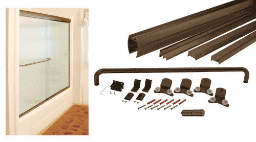 CRL 60" x 72" Cottage CK Series Sliding Shower Door Kit with Clear Jambs for 3/8" Glass