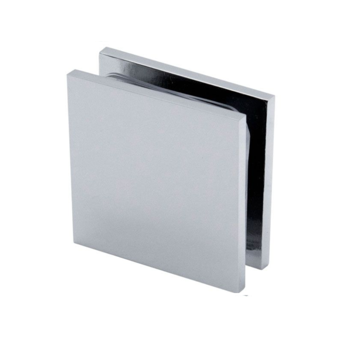 1 3/4" x 1 3/4" Wall Mount Square Edges Glass Clamp
