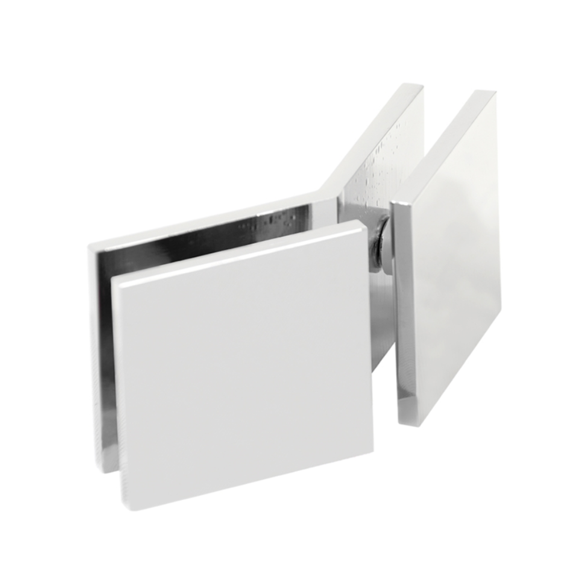 1 3/4" x 1 3/4" 135° Glass to Glass Square Edges Glass Clamp