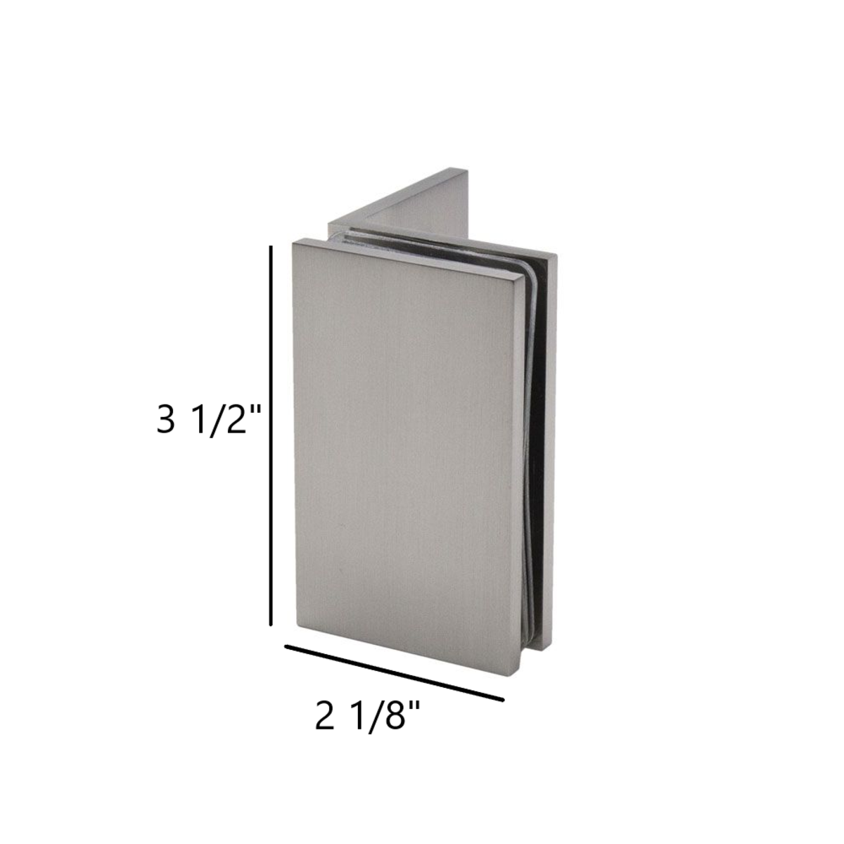Heavy Duty 3 1/2" x 2 1/8" Square Edges Glass Clamp